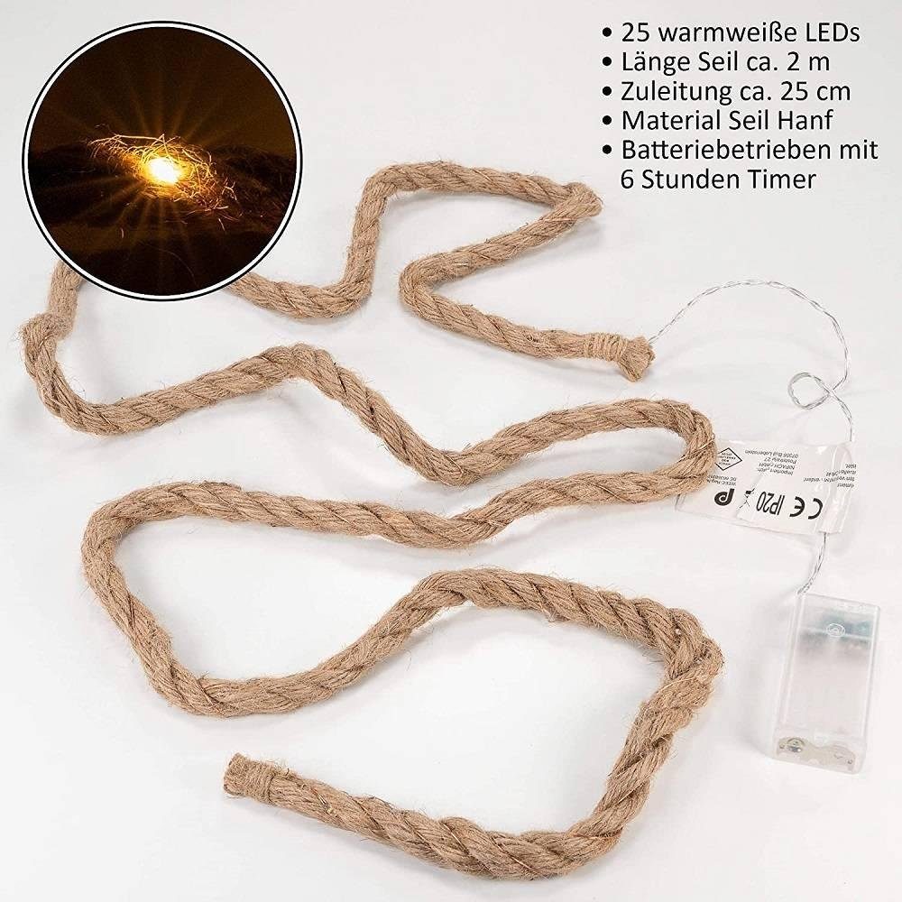 Nipach LED-Lichterkette BI11003 LED Lichterkette Deko-Seil 25 LED 2m – Bild 4 von 4