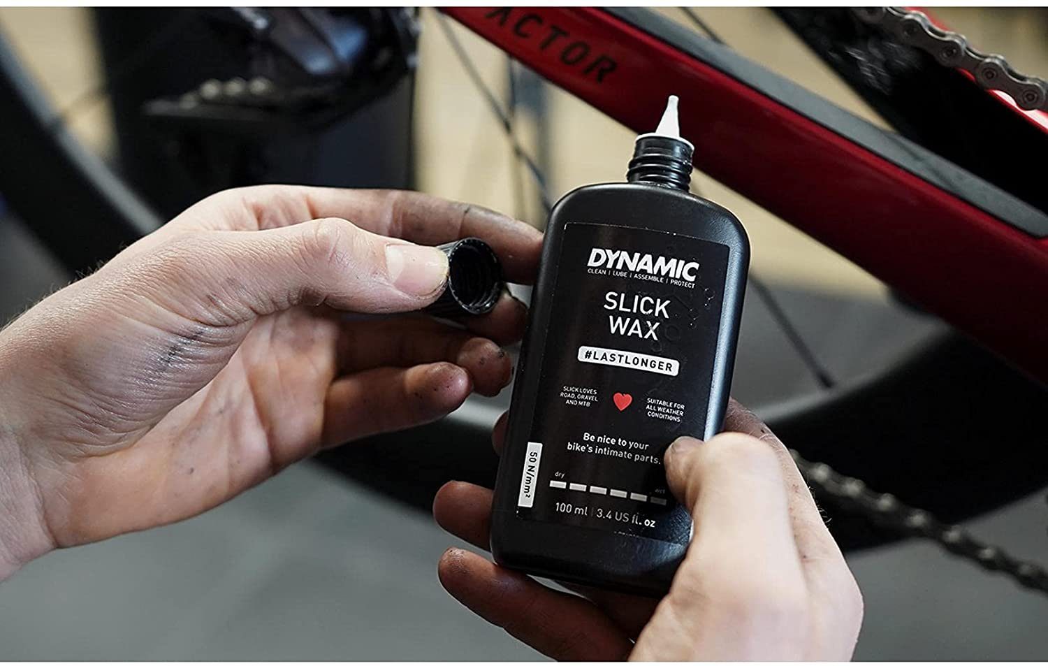 dynamic Fahrrad-Montageständer Fahrrad Wax Ketten DY-005 100 Dynamic Slick ml