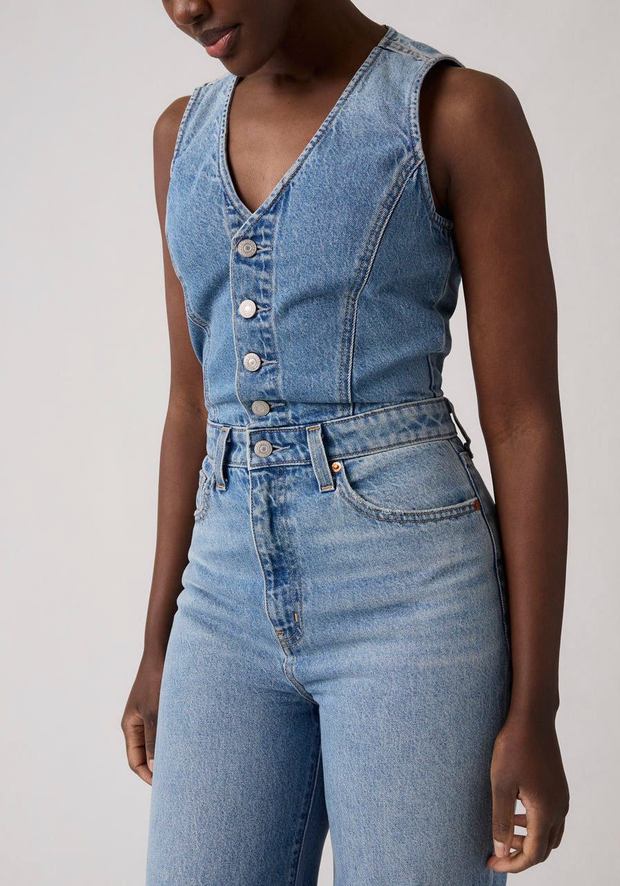 Levi's® Overall DNM VEST WIDELG JUMPSUIT figurbetonende Passform mit weiter Beinform