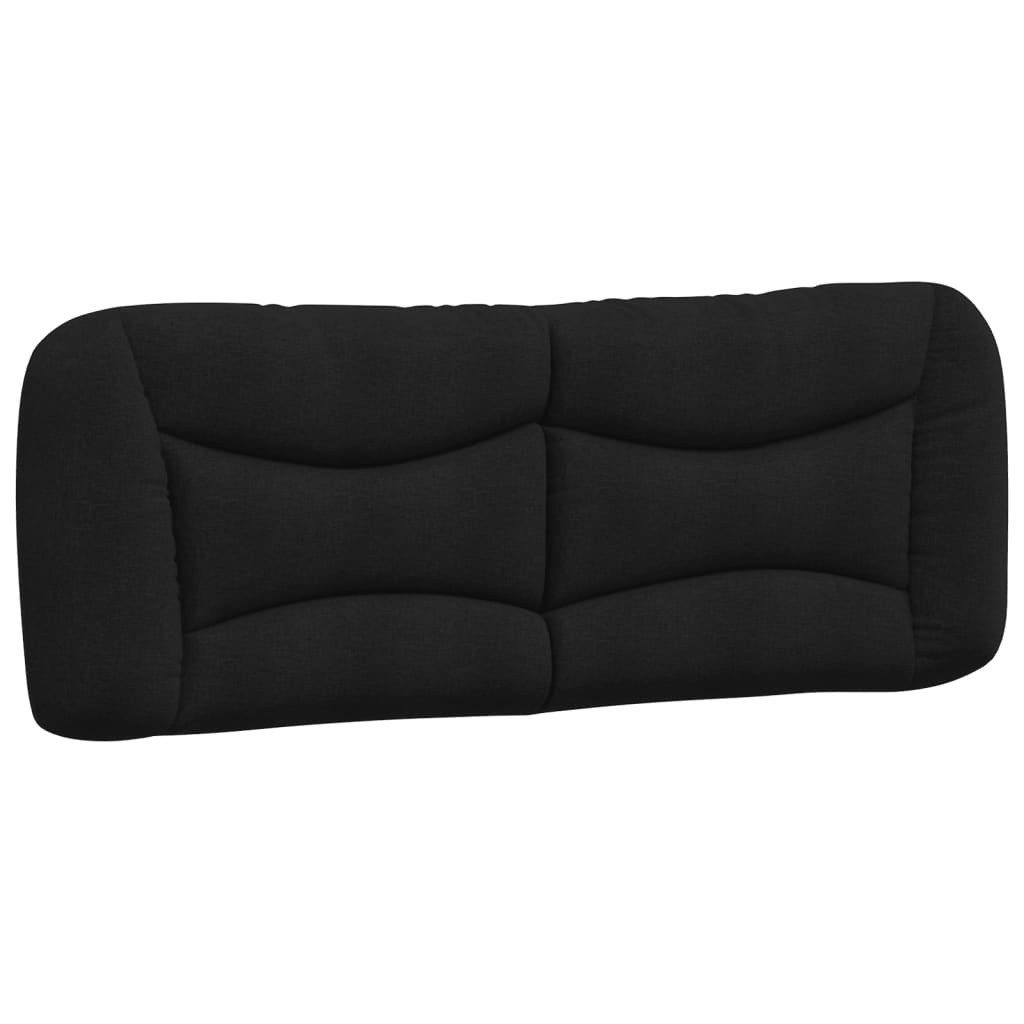 vidaXL Bett Kopfteil-Kissen "Hvar" Schwarz 140 cm Stoff (1-tlg)