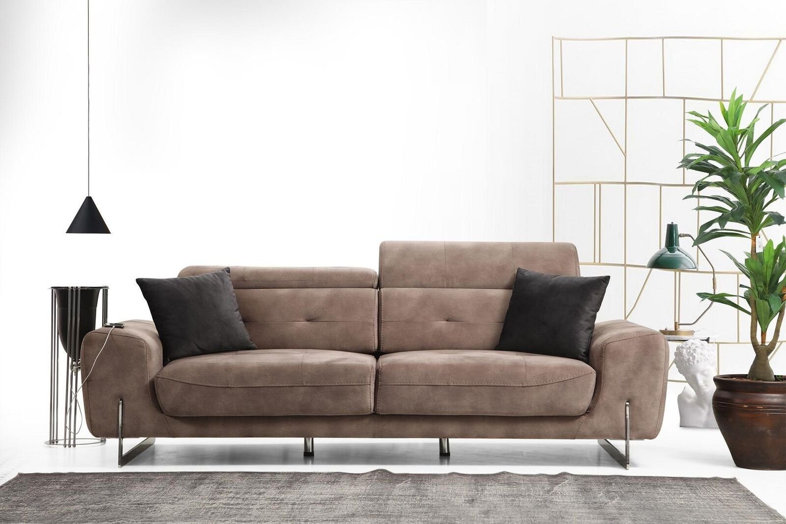Polstermöbel Luxus 3-Sitzer 1 Design Europa Textil, Sofa JVmoebel Teile, Stil in Made Modern