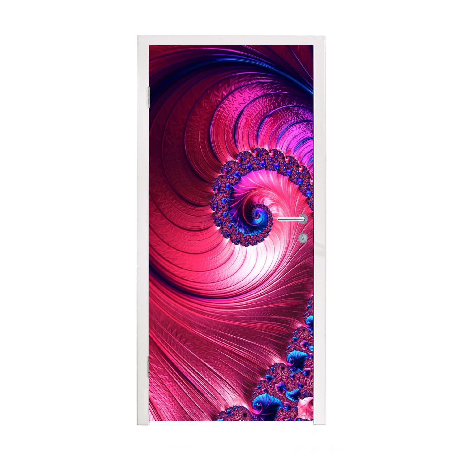 MuchoWow Türtapete Spirale Tür, Matt, Fototapete cm 75x205 Farben, Türaufkleber, bedruckt, - (1 für - Abstrakt St)