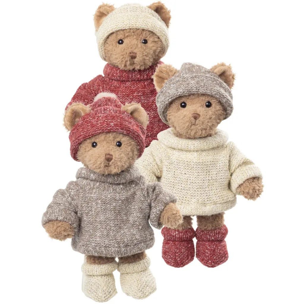 Bukowski Kuscheltier Teddybär Matt 25 cm braun/grau Plüschteddy Stofftier