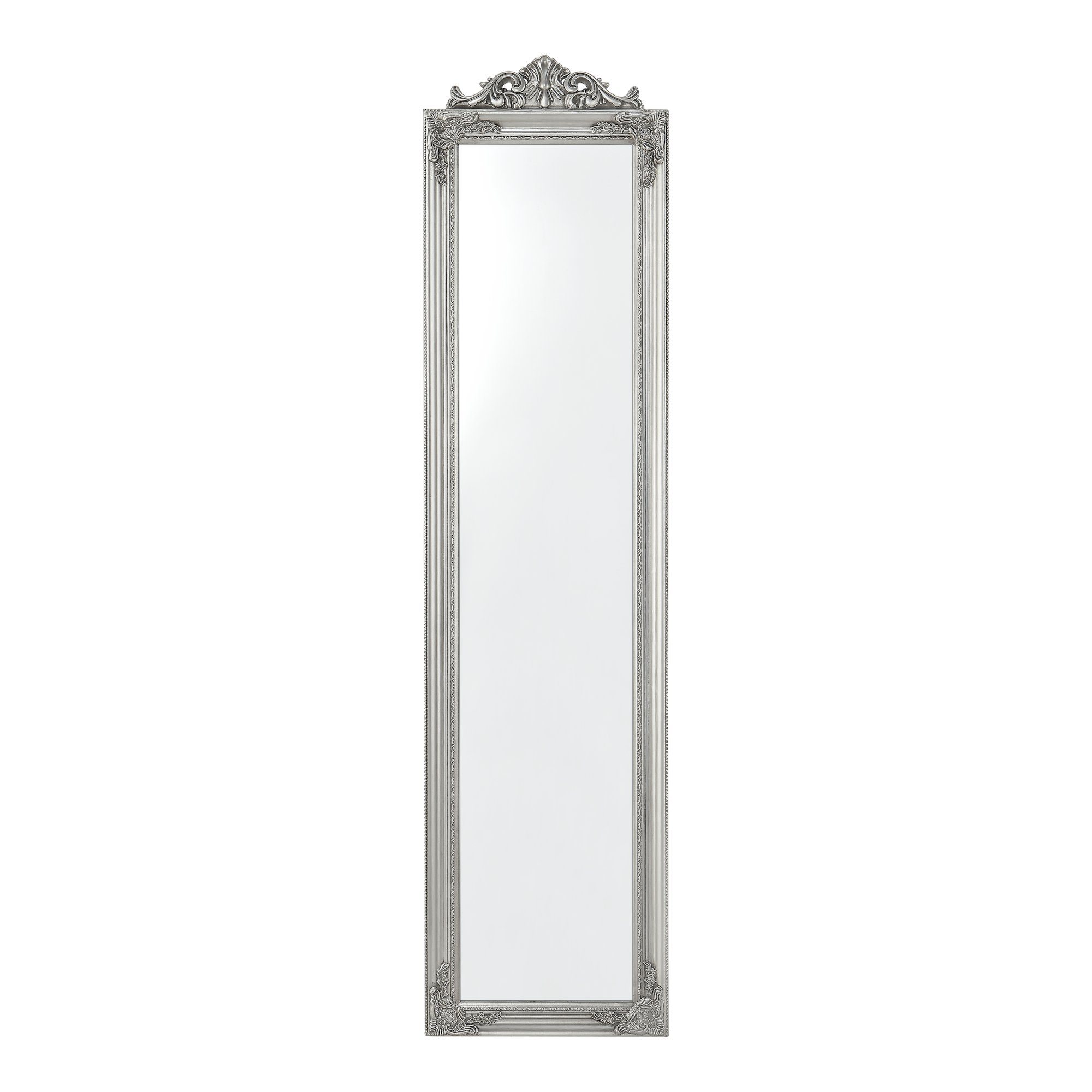 en.casa Silberfarben | silberfarben x Ganzkörperspiegel Standspiegel, cm »Arezzo« 40 kippbar 160 Silberfarben