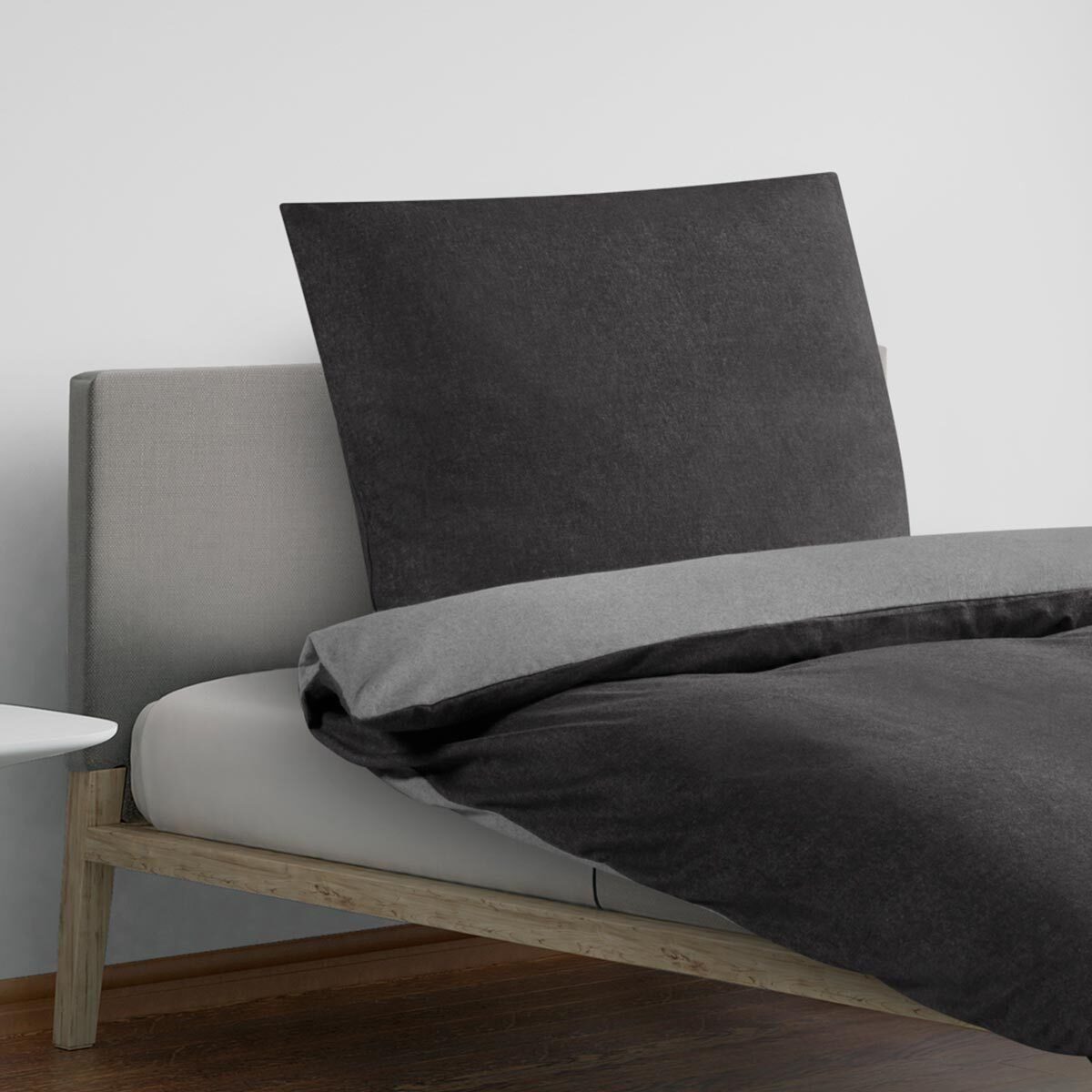 TRAUMSCHLAF Bettwäsche Uni Melange, Flanell, 3 günstig online kaufen