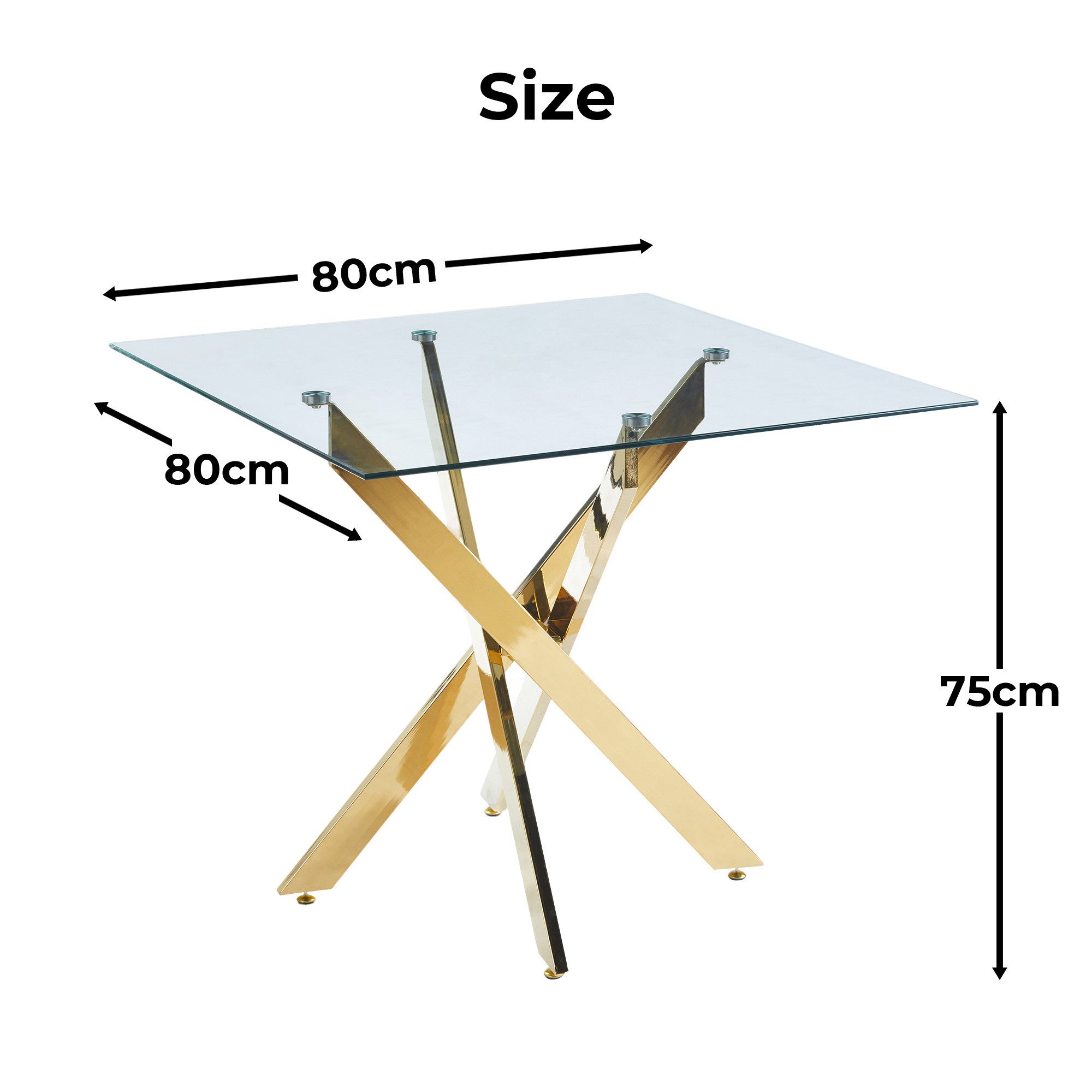 Celya Essgruppe Modernes Design 5-teiliges, (1 Tisch und 4 Stühle, Hochlehnen), Perfekt für Esszimmer, Schminktische