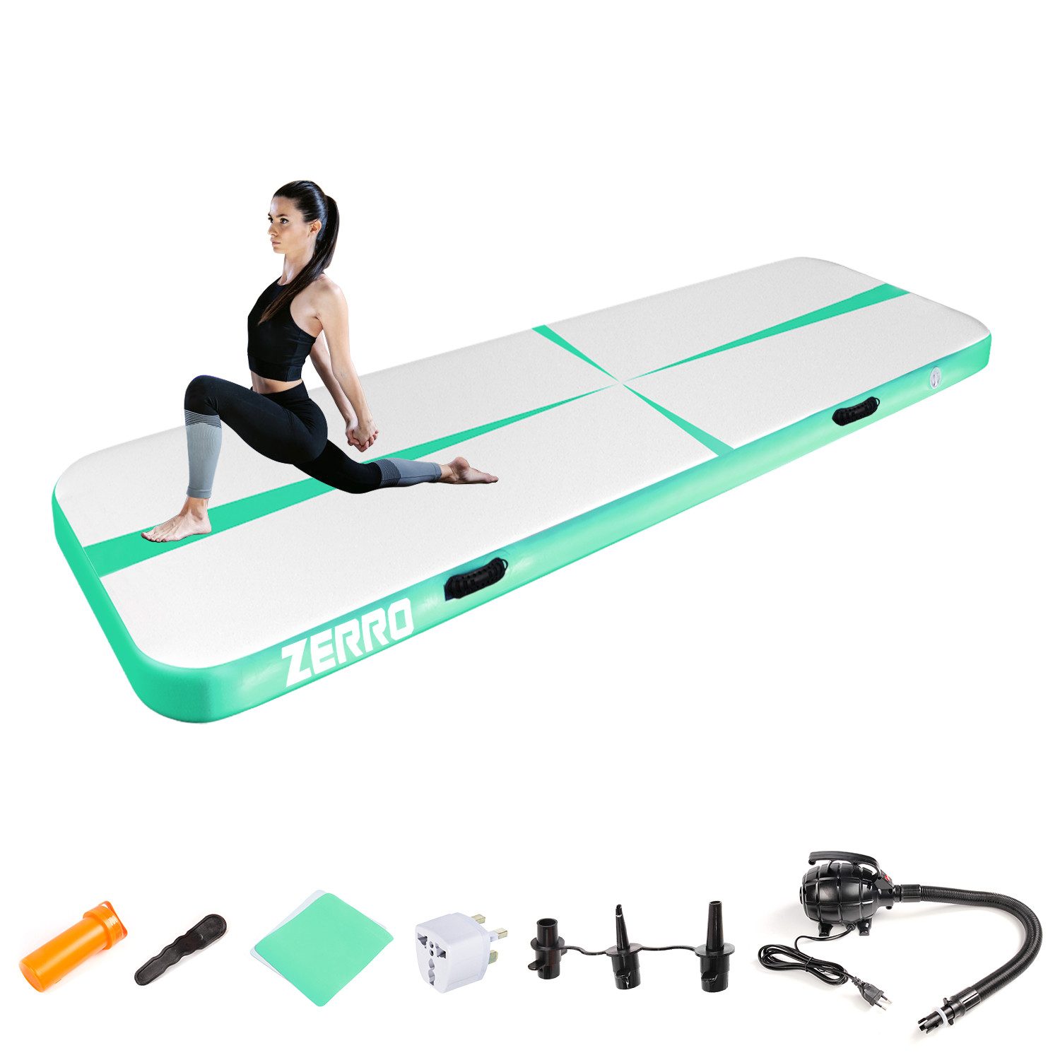 Turnmatte Turnmatte Tumbling Airtrack 3/4m 20 cm mit Elektrischer Luftpumpe