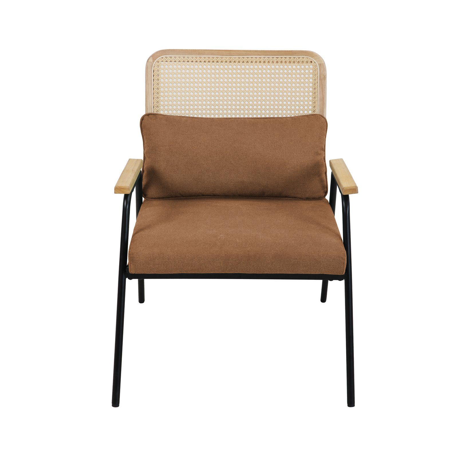 SVITA Loungesessel THEA, Loungestuhl,Holzdesign,Metallbeine,Braun