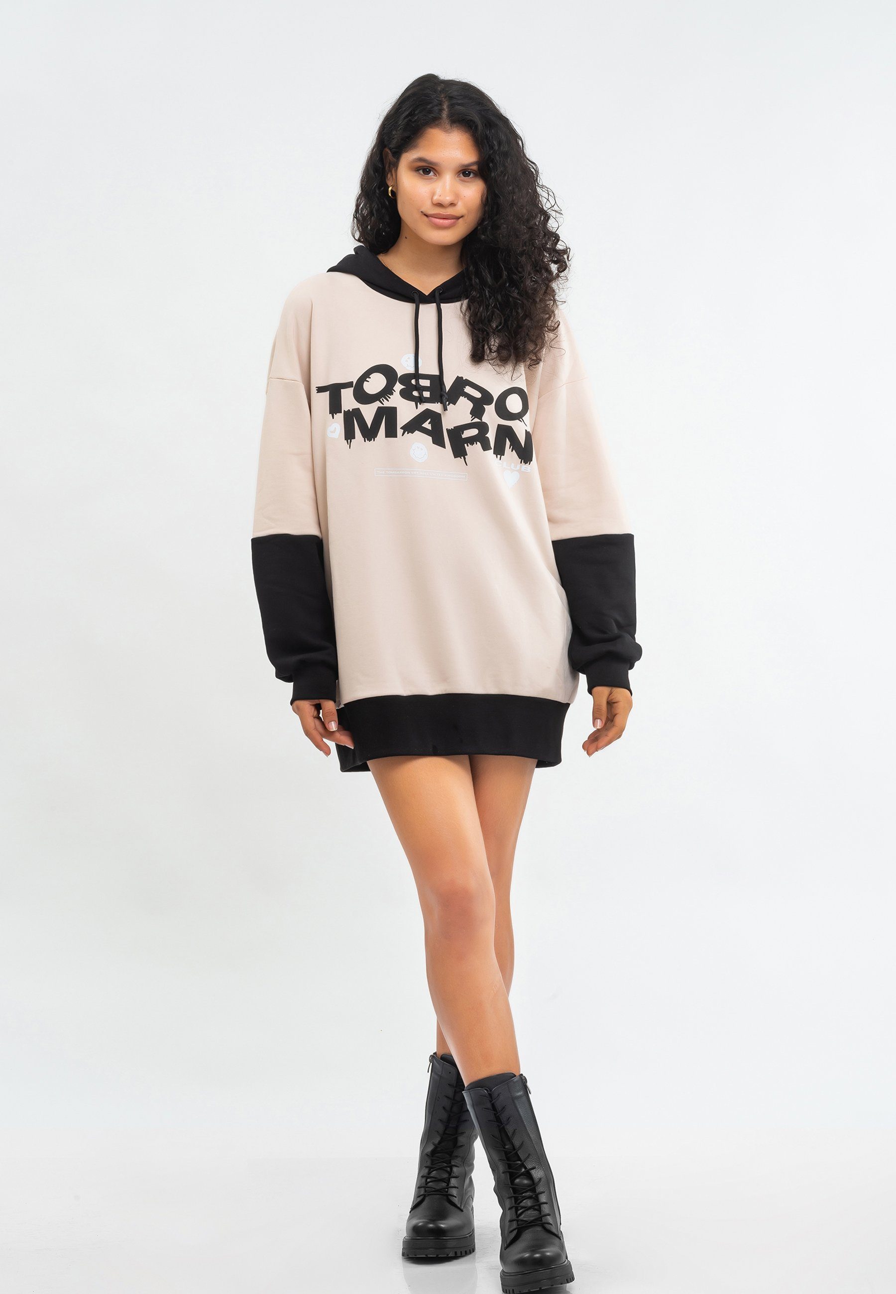 Tom Barron Kapuzensweatshirt WOMEN OVERSIZE FIT TUNIC SWEATSHIRT