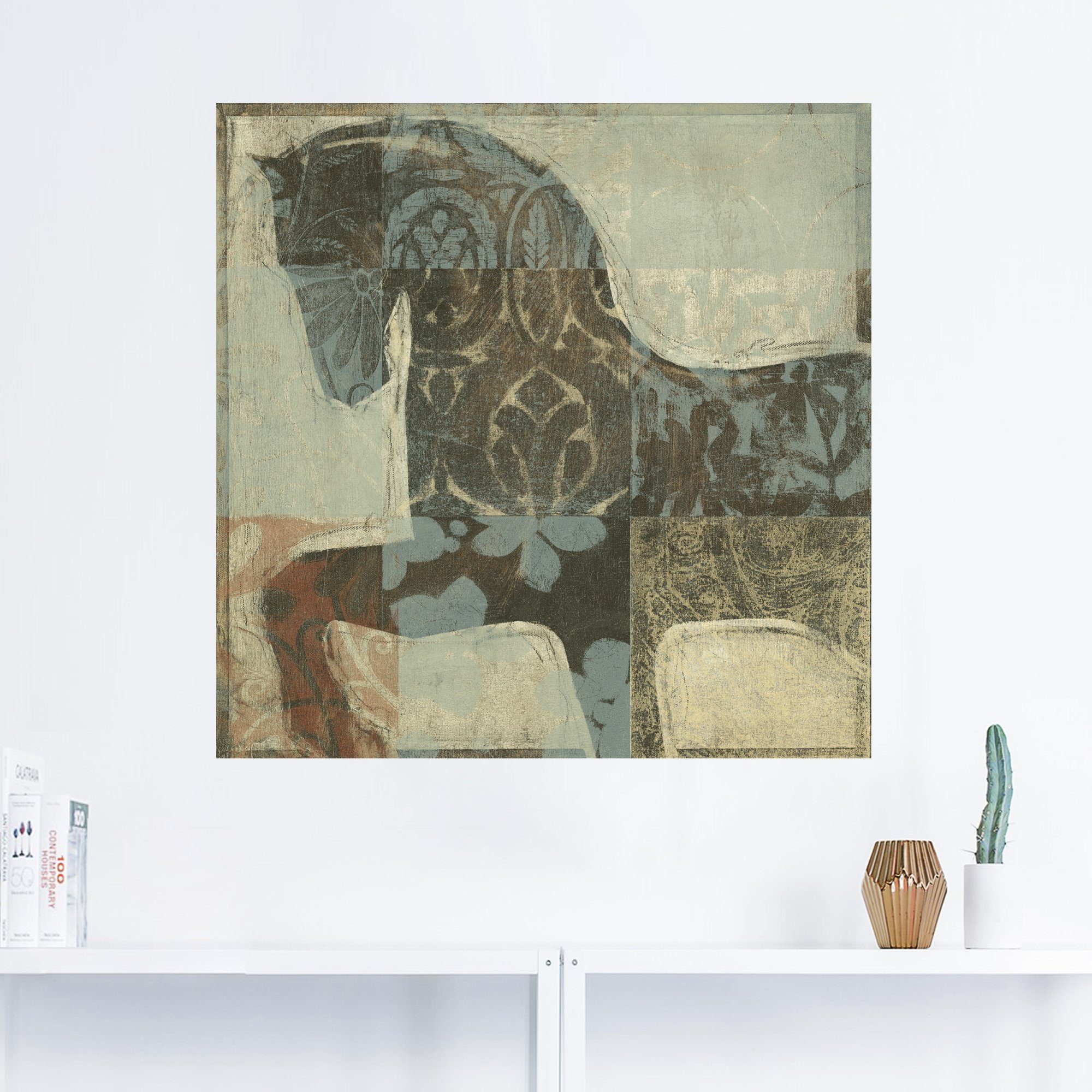 Artland Wandbild Größen St), Wandaufkleber (1 Poster oder versch. Gemustertes Alubild, Leinwandbild, I, in Haustiere als Pferd