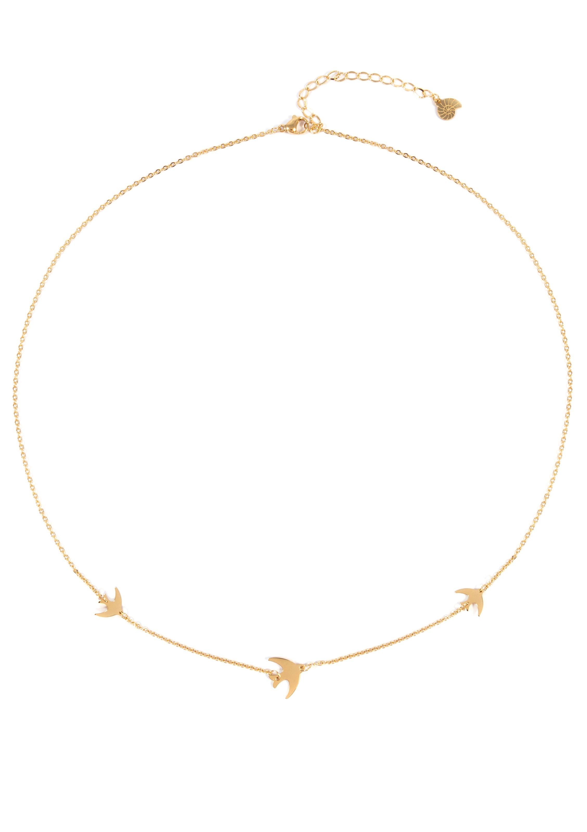 Hey Happiness Charm-Kette Fliegende Vögel, Kette Edelstahl 18K Roségold ver günstig online kaufen