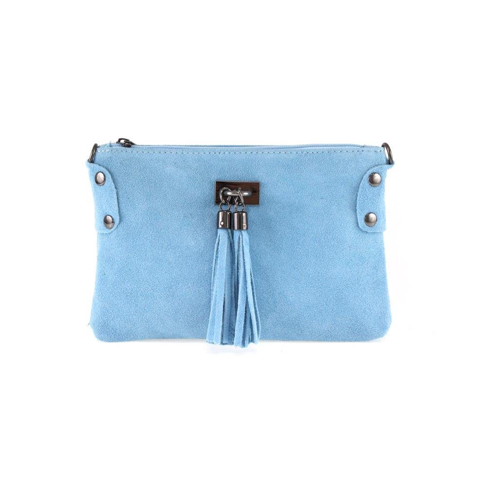 ITALYSHOP24 Schultertasche Made in Italy Damen Leder Tasche CrossOver, als Schultertasche, Clutch, Umhängetasche tragbar