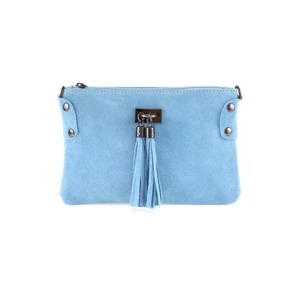 ITALYSHOP24 Schultertasche Made in Italy Damen Leder Tasche CrossOver, als Schultertasche, Clutch, Umhängetasche tragbar