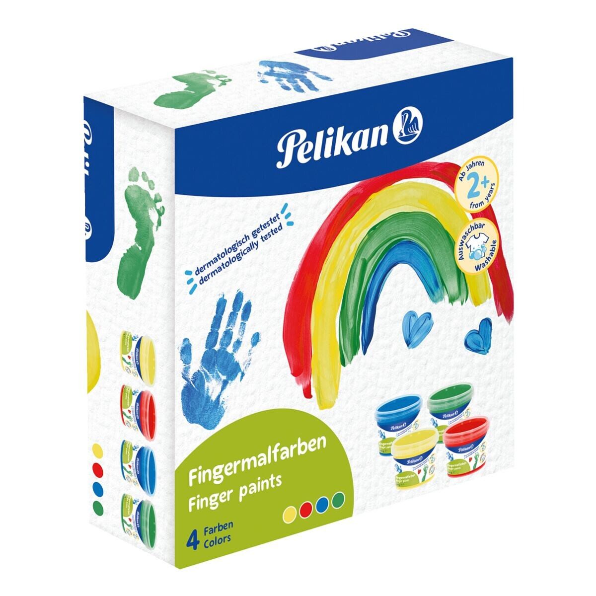 Pelikan Malpalette Basis, Fingermalfarbe, 4x 100 g