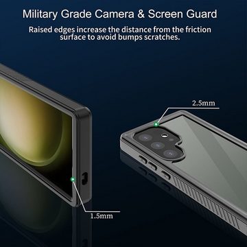 Wigento Handyhülle Für Samsung Galaxy S24 Ultra MagSafe Full Body Wasserdichte Hülle Case