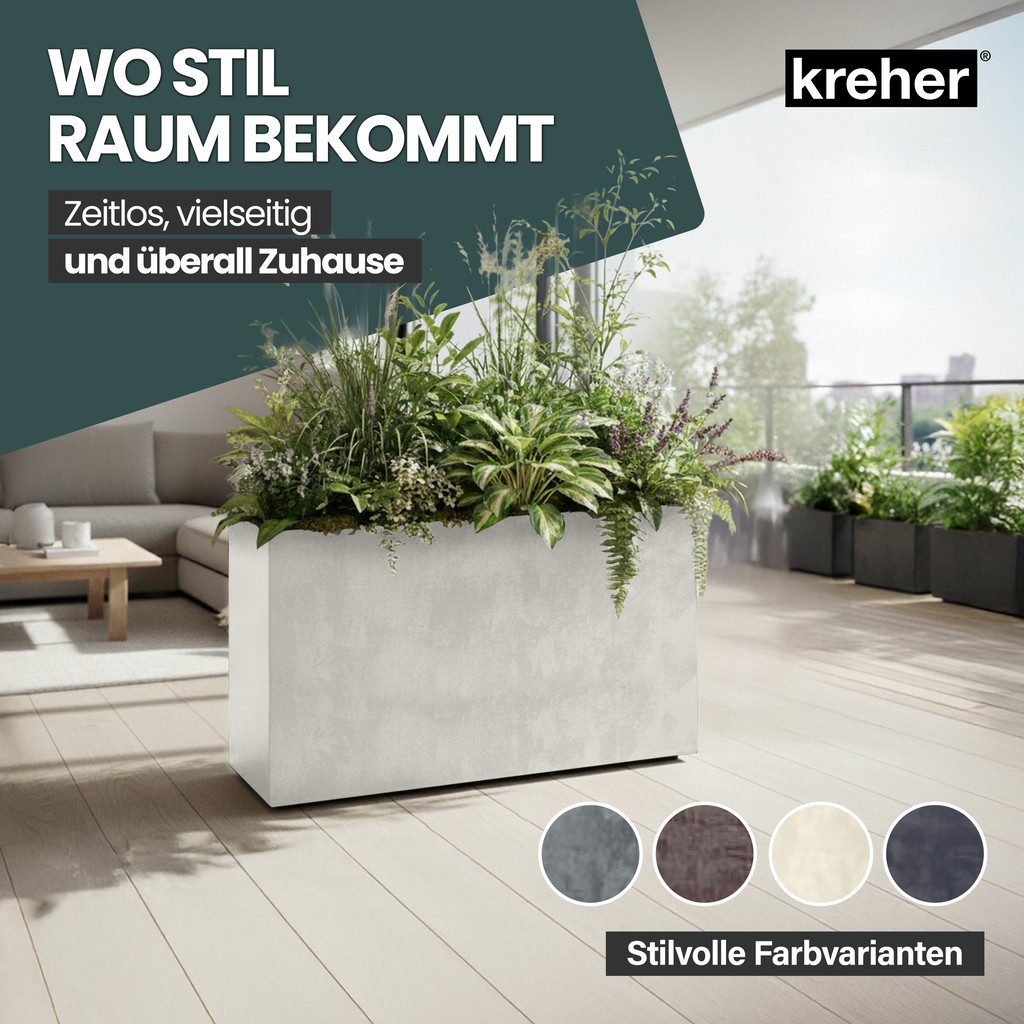 Kreher Pflanzkübel 'Millennium Fence', XXL Sichtschutz in verschiedenen Farben (1 St)