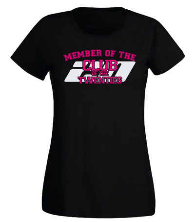 G-graphics T-Shirt Damen T-Shirt - 20 – Member of the Club of Twenties zum 20. Geburtstag, mit trendigem Frontprint, Slim-fit, Aufdruck auf der Vorderseite, Spruch/Sprüche/Print/Motiv