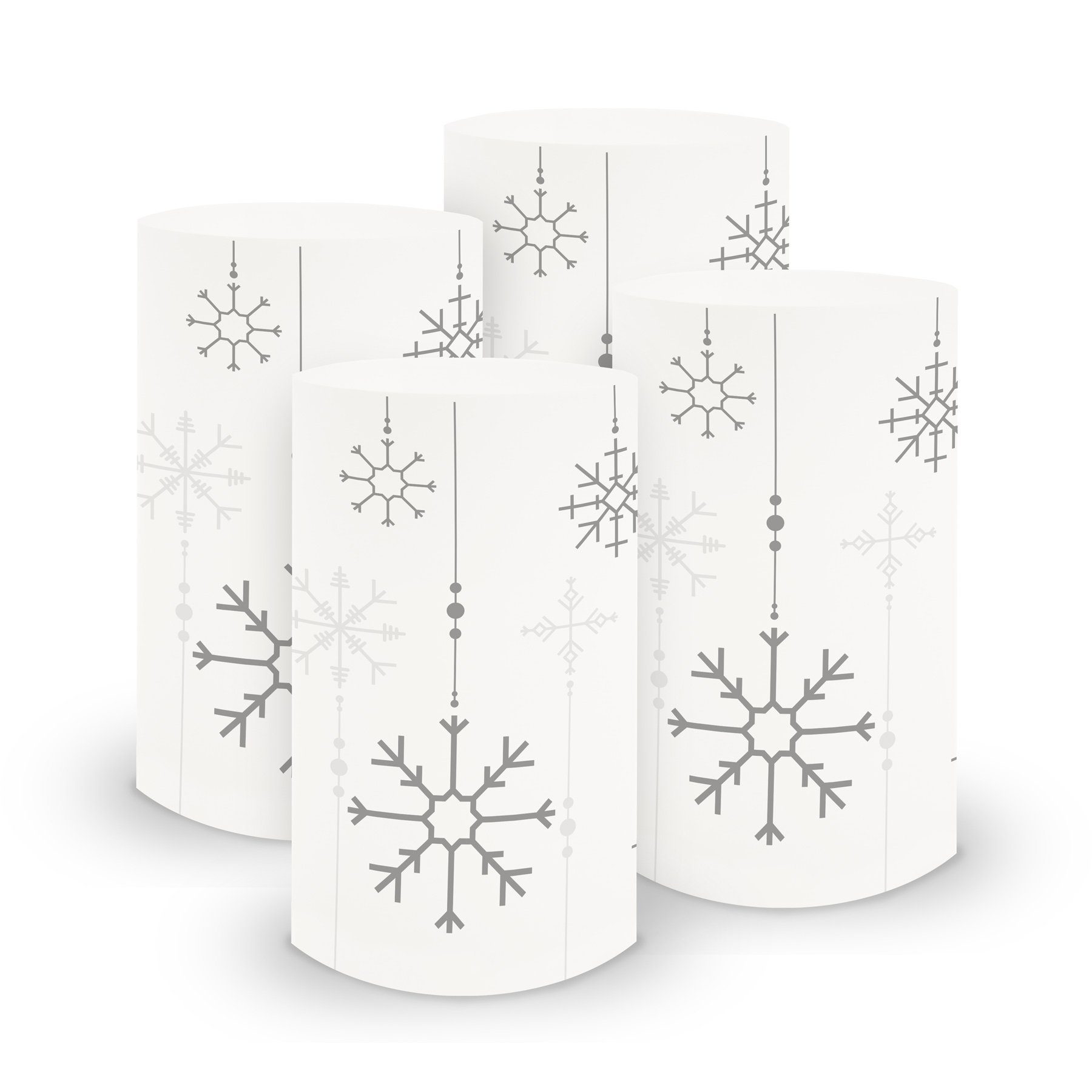 itenga Windlicht itenga 6x Windlicht klein Schneeflocken für Weihnachten Wi günstig online kaufen