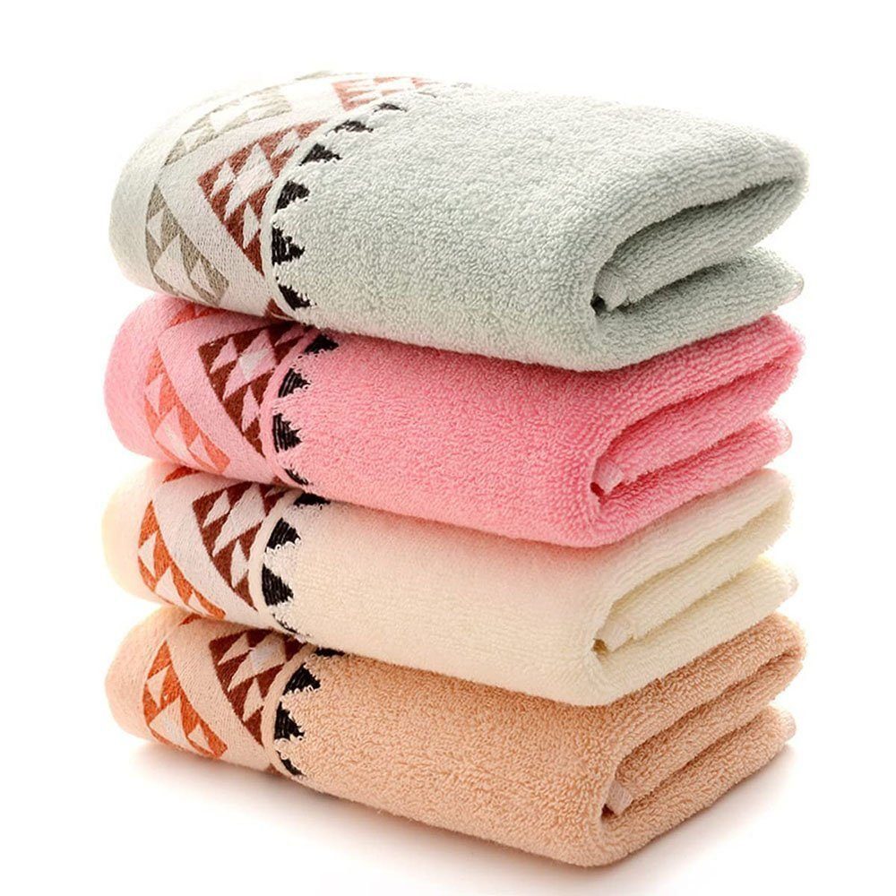 LENBEST Handtücher Handtuch Set 4 X Handtuch-Set Handtüche Handtücher,  (4-tlg), 4 Farben, Baumwolle (4-St)