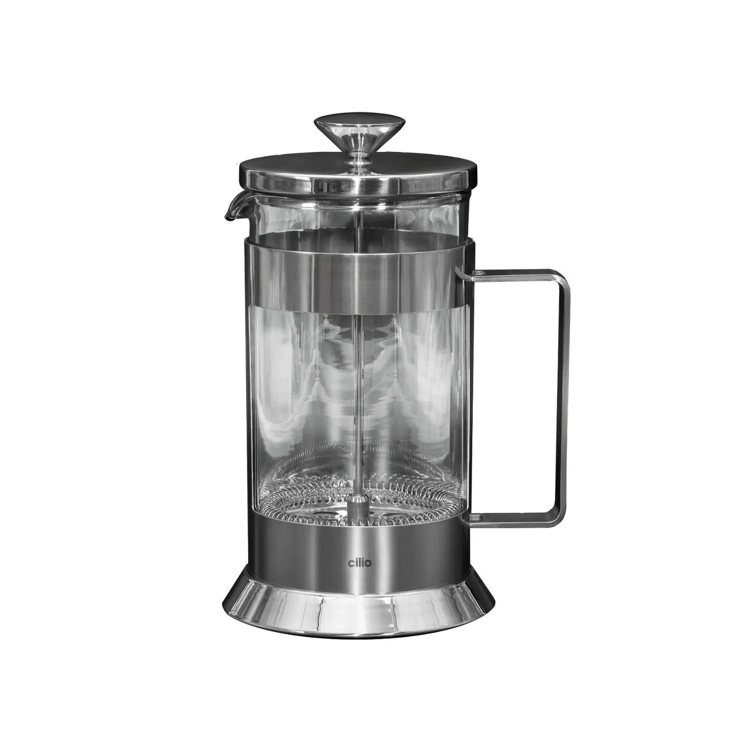 Cilio Handfilter, Edelstahl, Glas