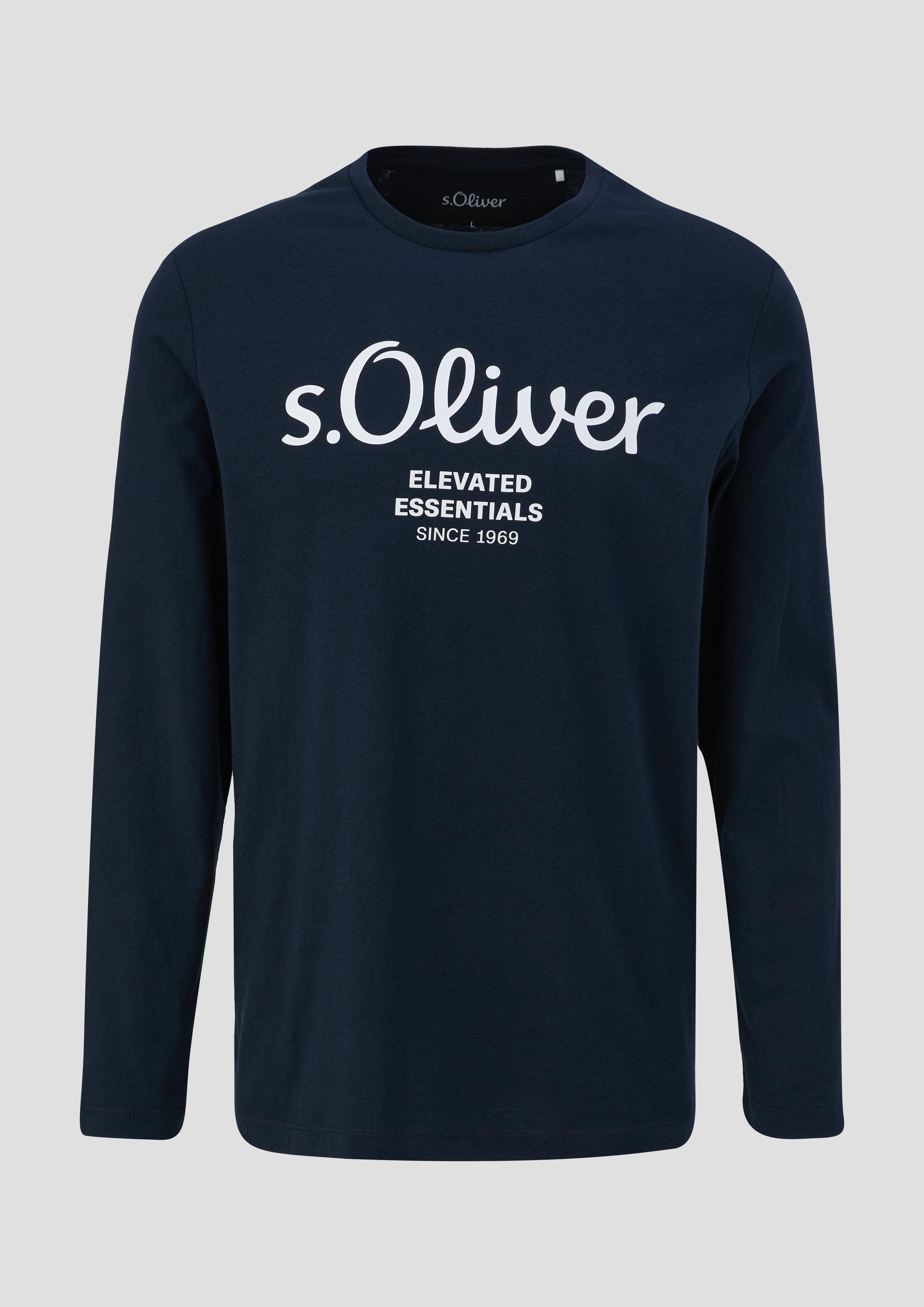 s.Oliver Langarmshirt navy T-Shirt