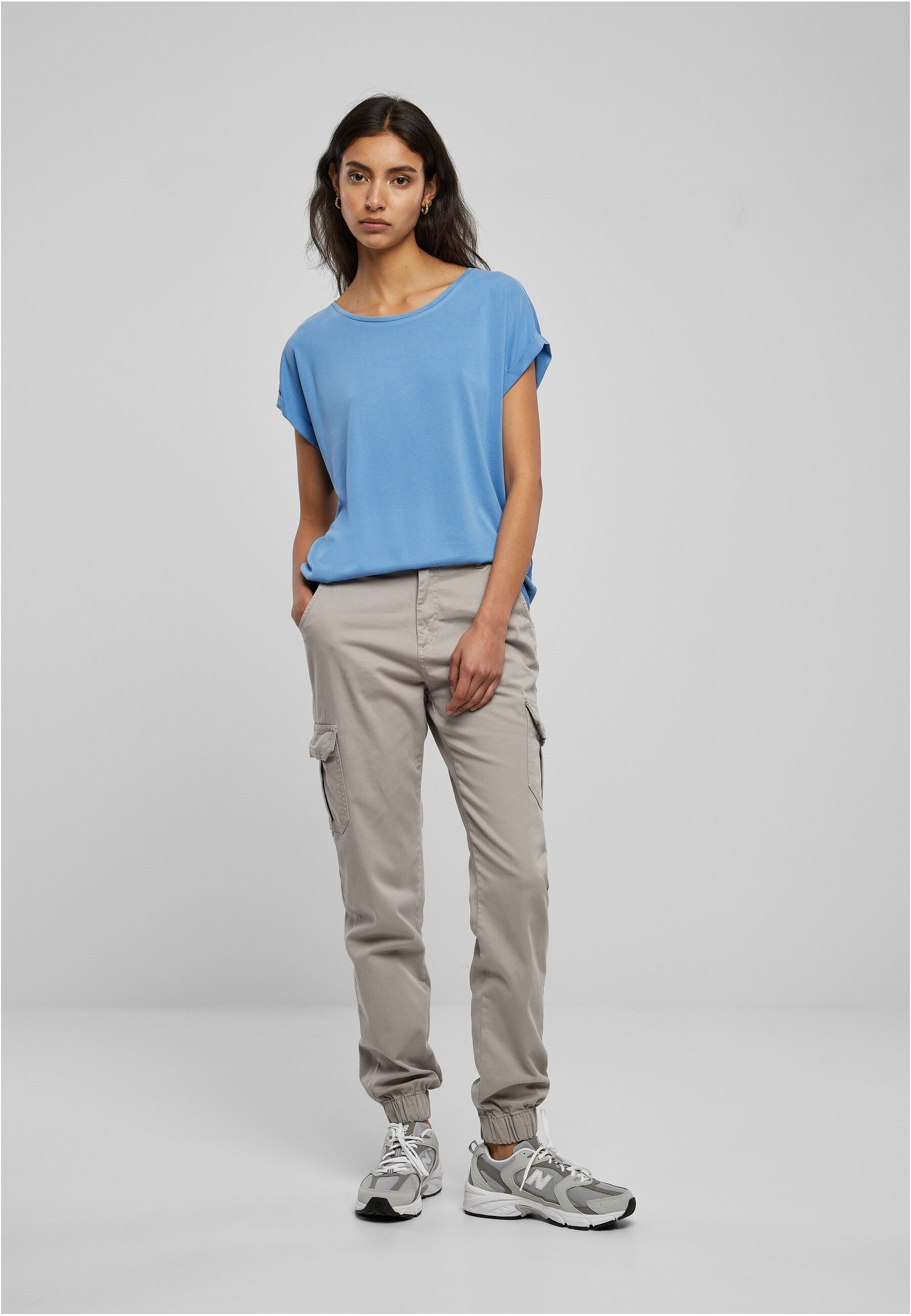 Extended Modal URBAN Tee CLASSICS Damen (1-tlg) Ladies Shoulder horizonblue Kurzarmshirt