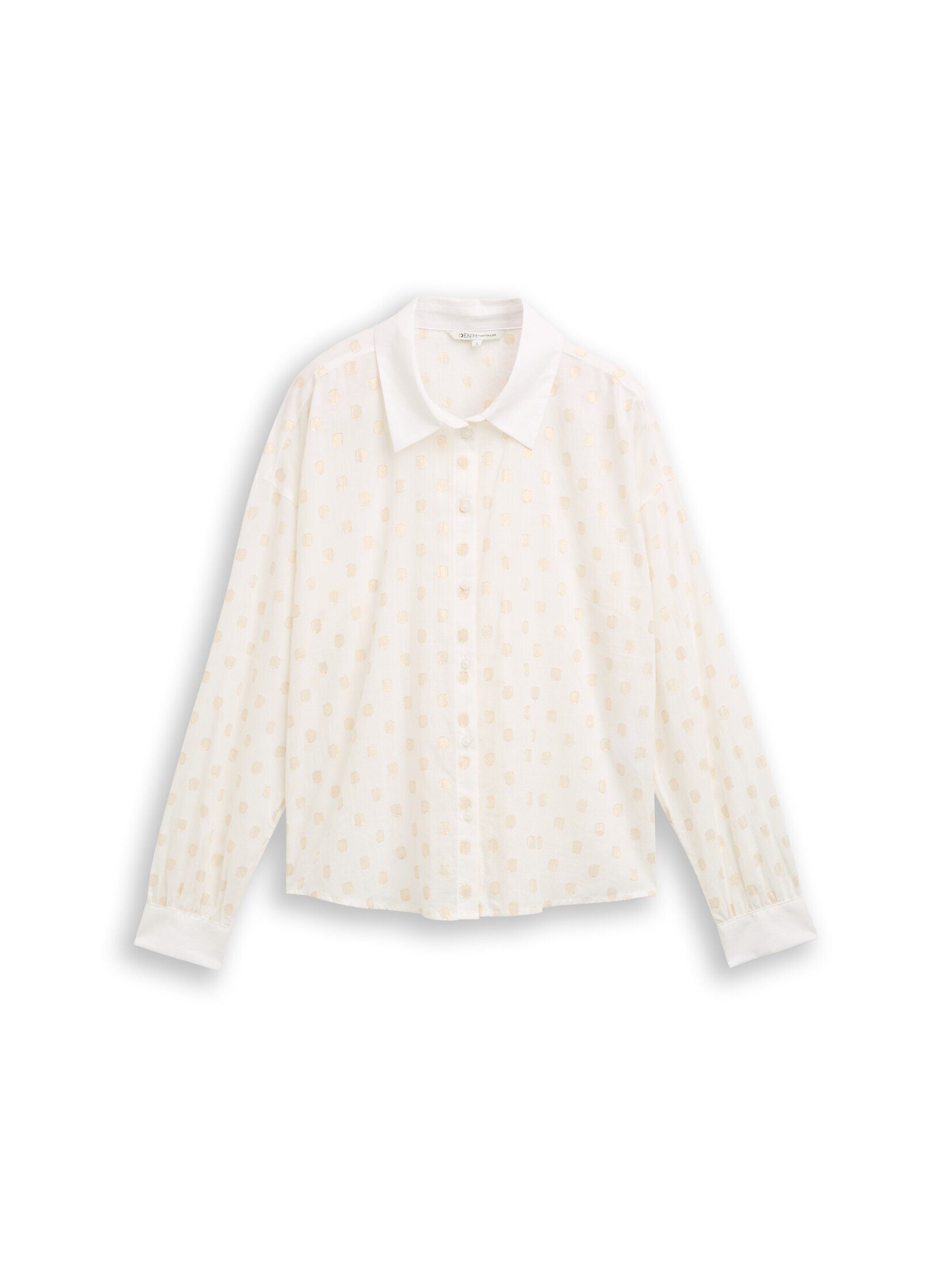 TOM TAILOR Denim Langarmbluse Blusen & Shirts Hemdbluse mit Glitzer-Punktem günstig online kaufen