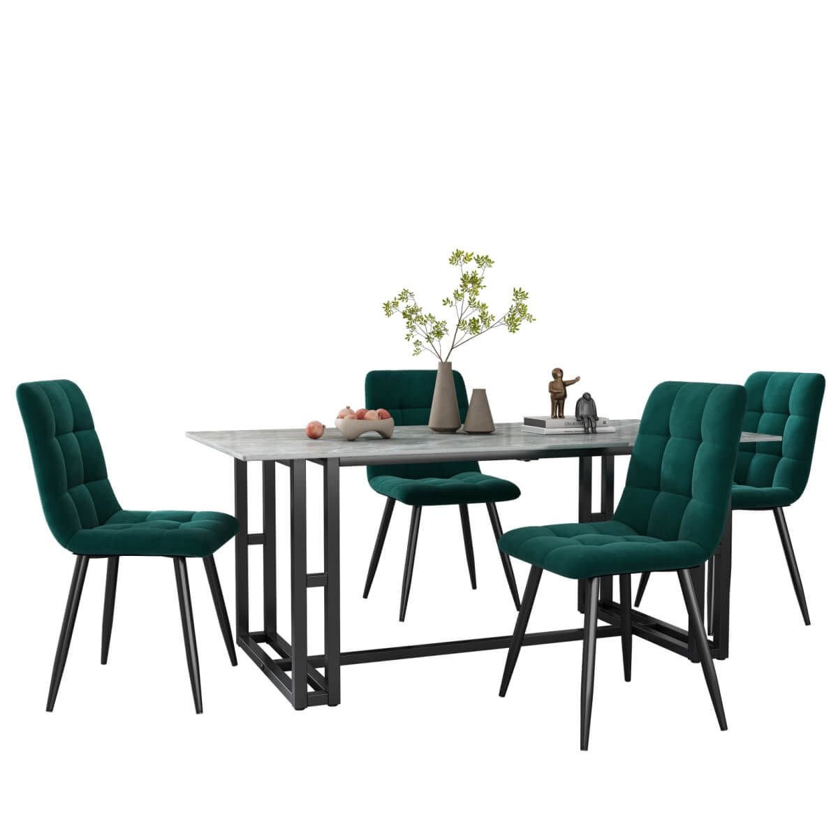 Furnishings Home Esszimmerstuhl Polsterstuhl 4er Set, gepolstert & gesteppt günstig online kaufen