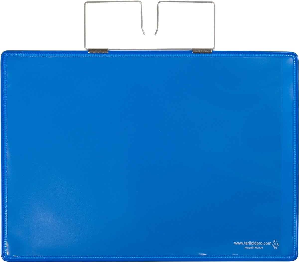Fächermappe Kennzeichnungshülle A4 quer blau PVC mit Haltedraht VE=10 Stück