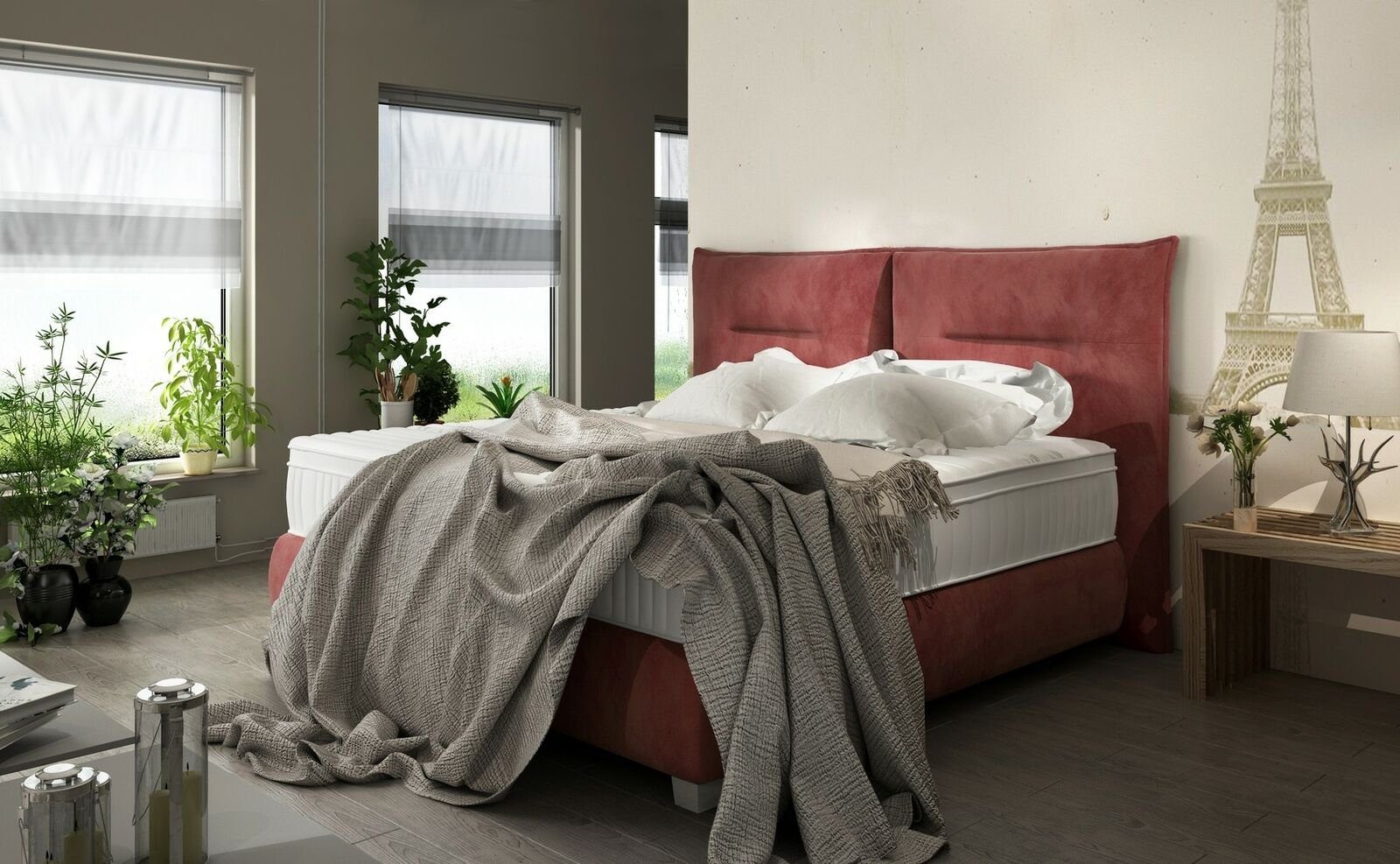 JVmoebel Bett, Modernes Bett Hotel Schlaf Luxus Design Bett Betten Zimmer Möbel