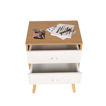 Happy Home Nachttisch Bedside Table Coffee Table for Living Room Bedroom 40 x 30 x 60 cm
