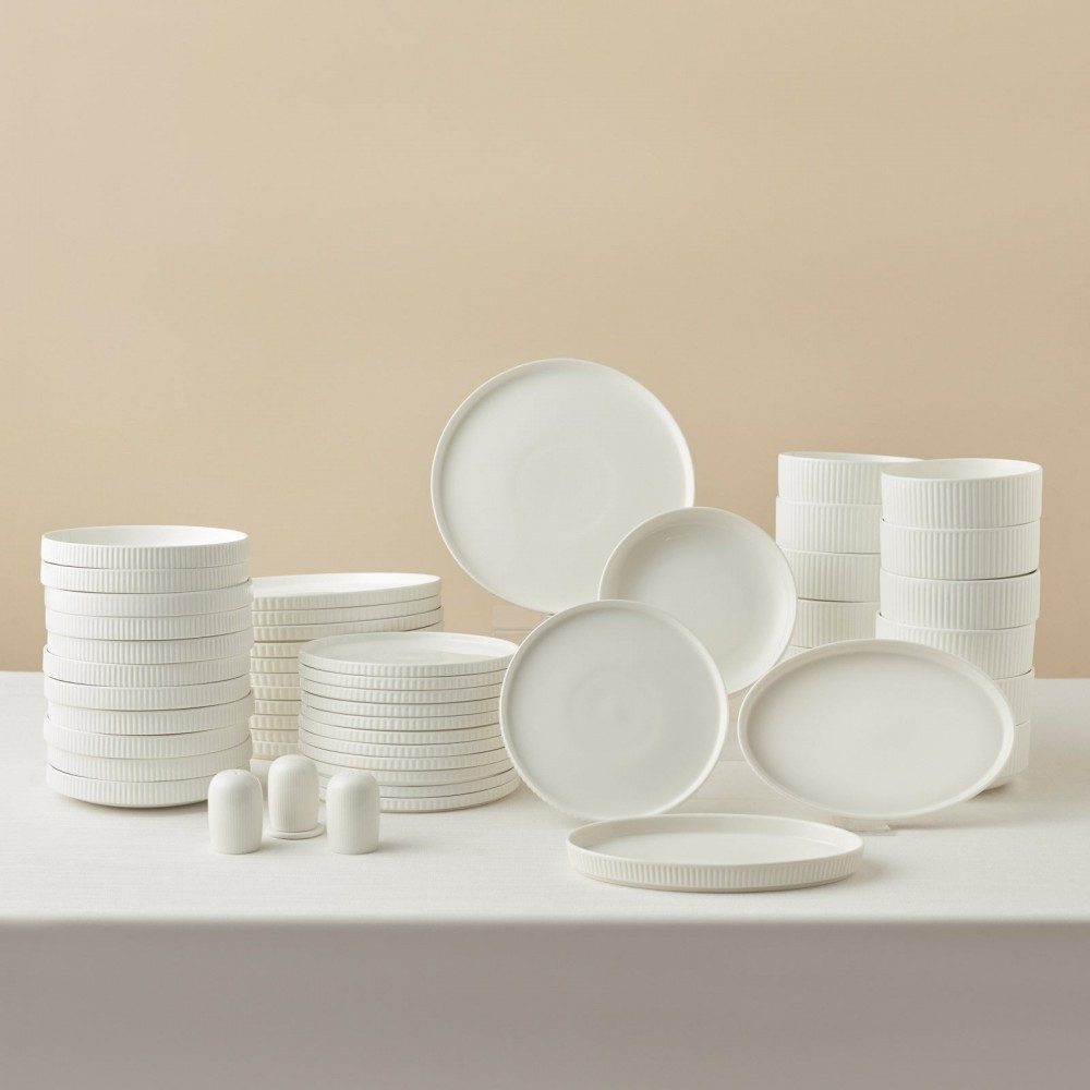 Karaca Geschirr-Set Karaca Forever Bone Pablito 53-tlg. Tafelservice für 12 Personen