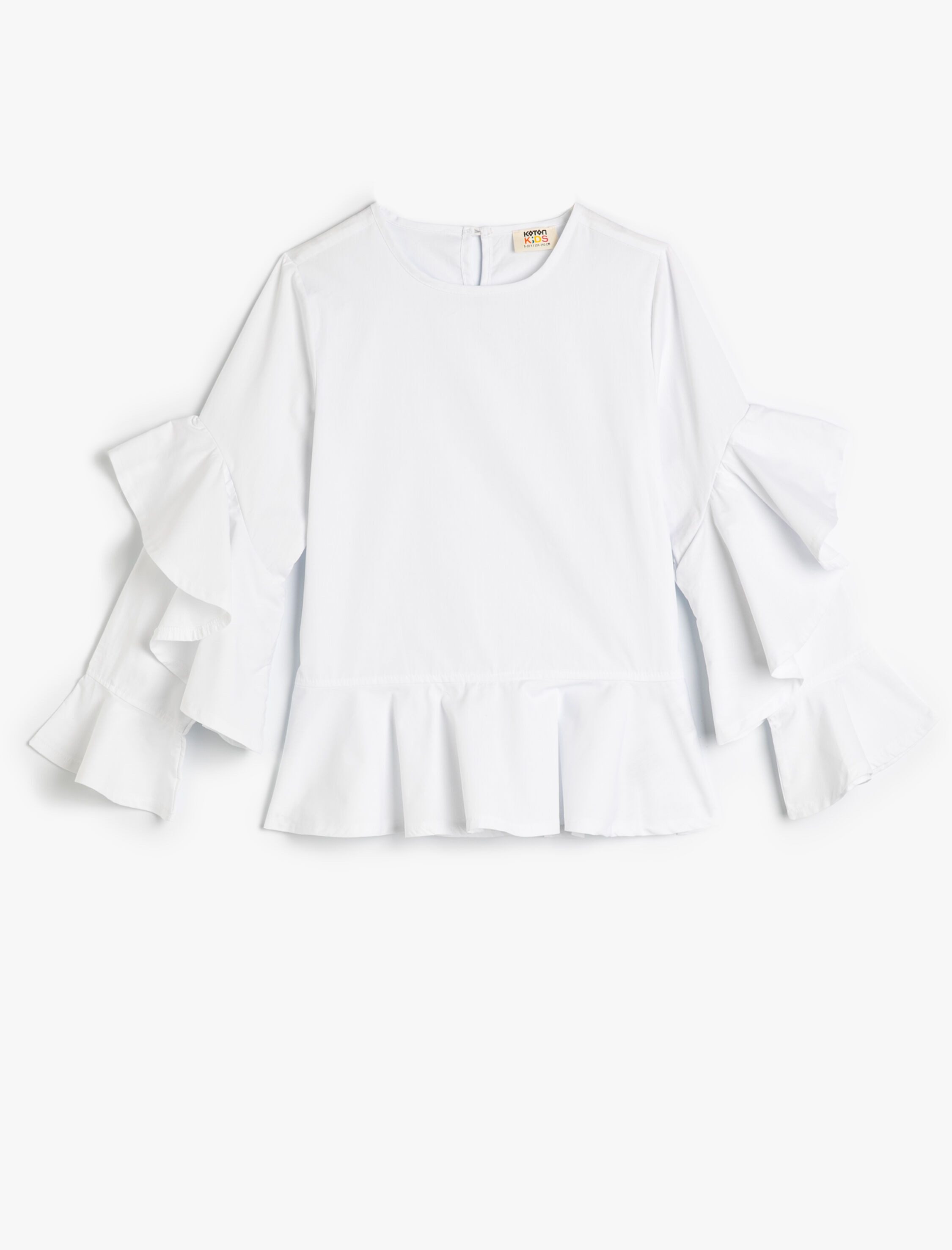 Koton Langarmbluse Koton Baumwollbluse Mit Rüschendetails