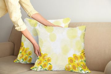 Kissenbezüge Modern Accent Doppelseitiger Digitaldruck, Abakuhaus (2 Stück), Blumen-Landschaften Sunflowers Blots
