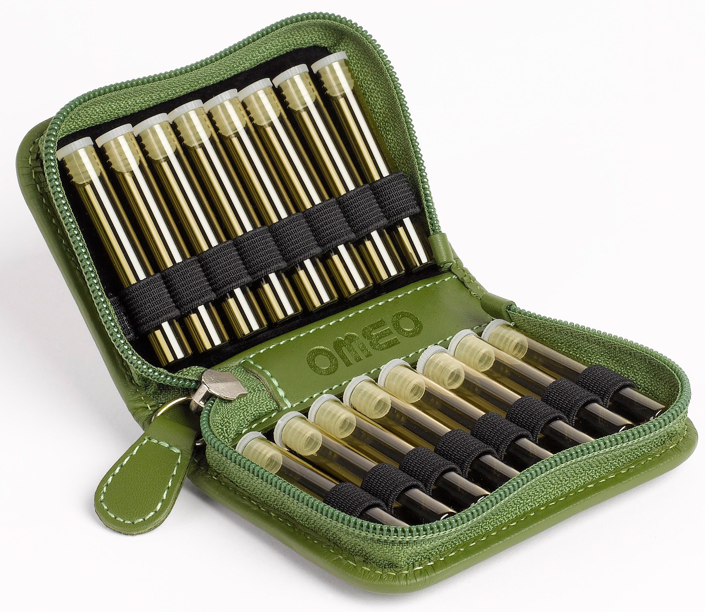 omeo Хранилищаsbox Globuli Etui in Markenqualität Rindleder 4 Farben & 6 Größen