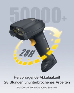 Inateck Inateck Barcode Scanner Bluetooth 2D Lesegerät mit Ladestation Handscanner, (Mega-Pixel-Auflösung)