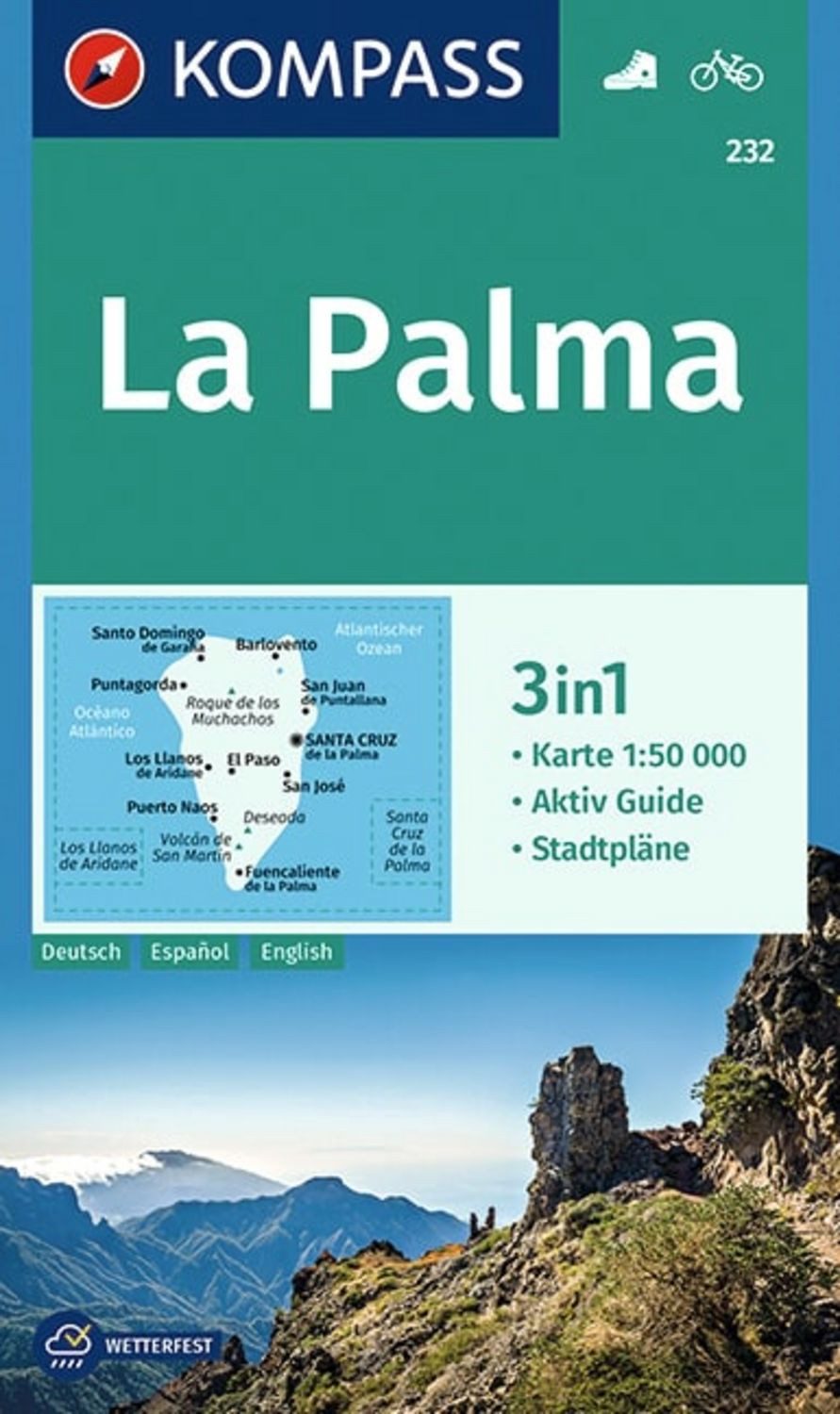 KOMPASS Wanderkarte 232 La Palma 1:50.000 / diverse
