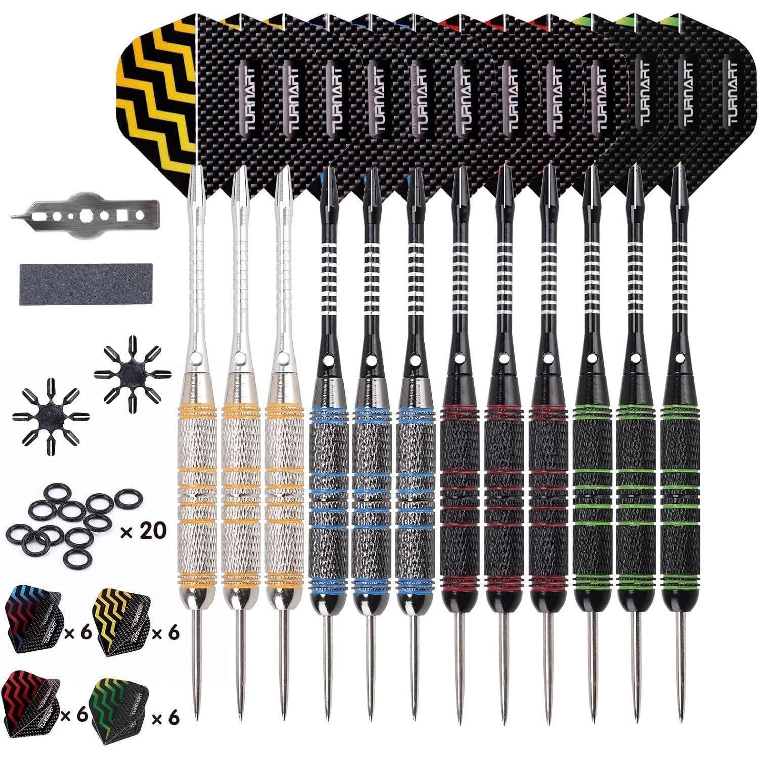LuxusKollektion Dartpfeil Professionelle Steel Dartpfeile Set 24g 12 Stück Metallspitze