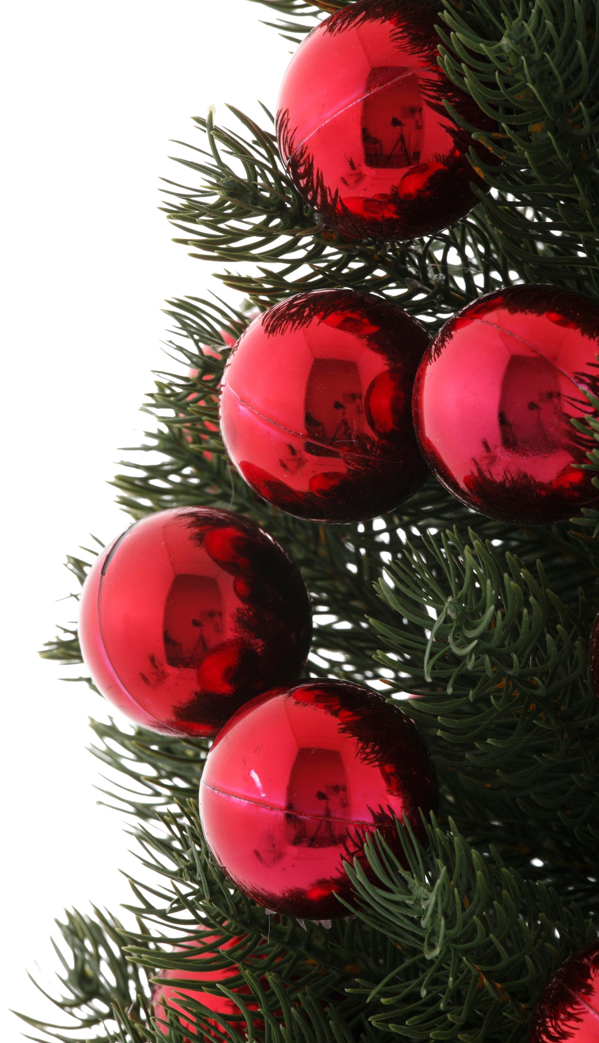 Accessoires Weihnachtsdeko, Kugeln Myflair künstlicher & Topf, mit Weihnachtsbaum Künstlicher im Christbaum, Möbel Tannenbaum, roten