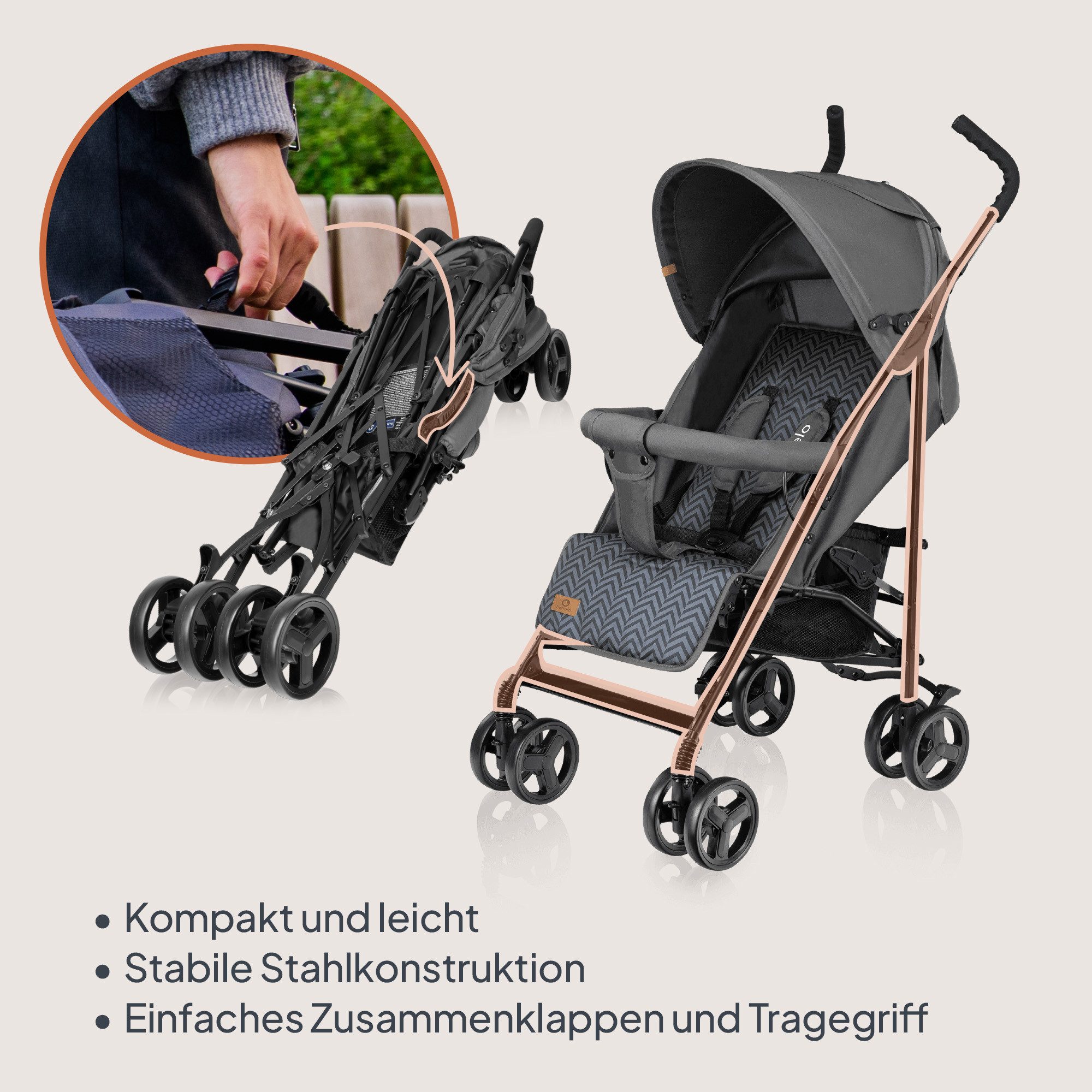 lionelo Kinder-Buggy ELIA, Moskitonetz / ab 6 bis 32 Monaten