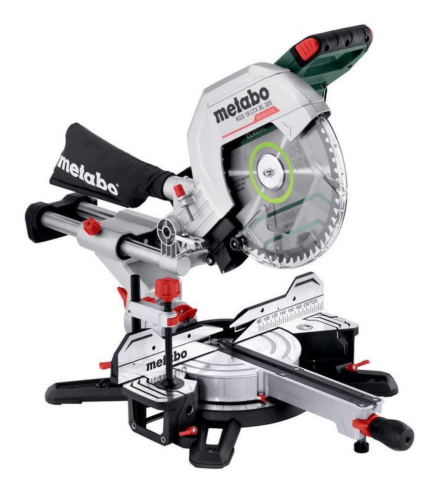 metabo Akku-Kapp-Gehrungssäge KGS 18 LTX BL 305, Kappsäge Ohne Akku im Karton