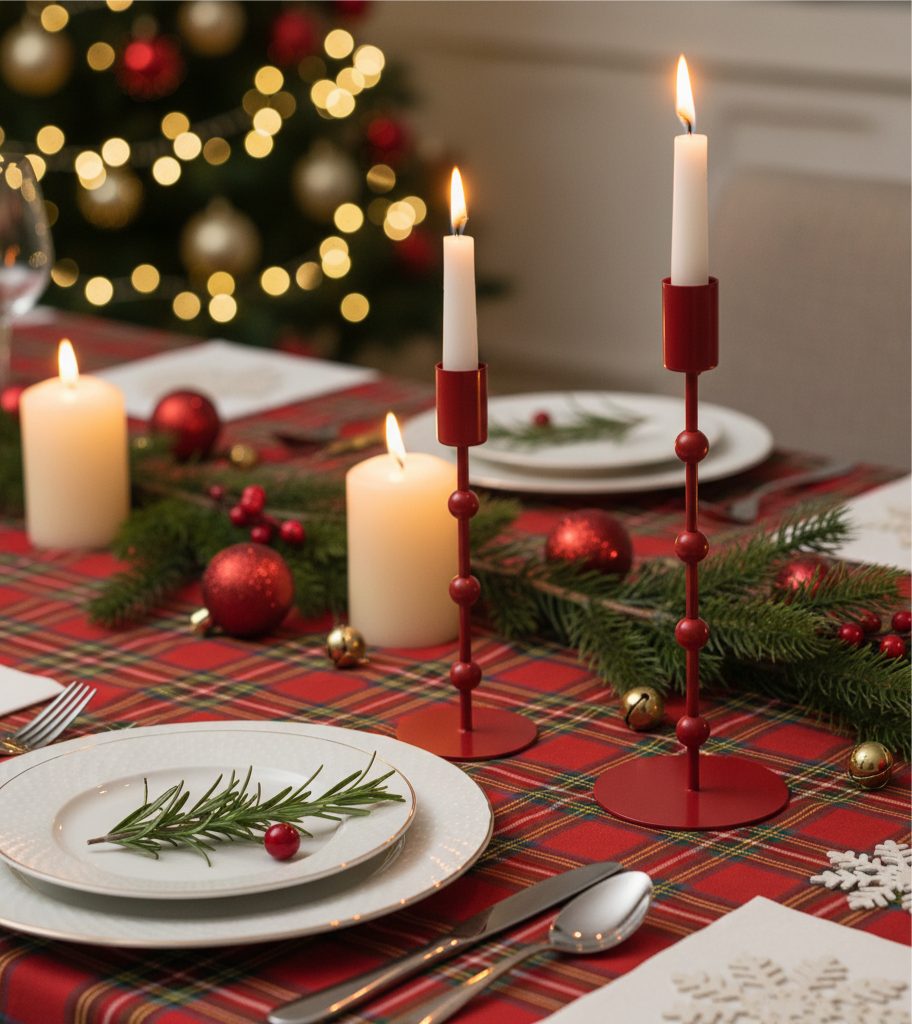 BOLTZE Торшеры Kerzenleuchter Kimberly 2er Set aus Metall rot (2 St)