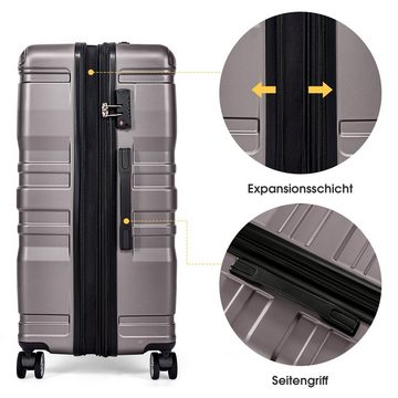 SIKAINI Handgepäckkoffer B-DJ-PP294408WAA, 1 Rollen, Koffer mit TSA-Schloss und Universalrad