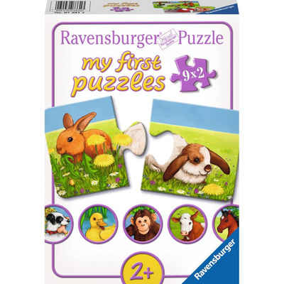 Ravensburger Puzzle Liebenswerte Tiere, My First Puzzles, 18 Puzzleteile