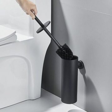 Rnemitery WC-Garnitur Schwarz WC Bürsten & Halter, Wandmontage Edelstahl Toilettenbürste, (1-tlg)