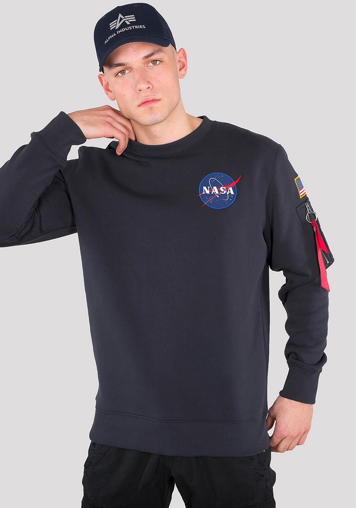 Sweater Shuttle Kapuzenpullover Industries Alpha rep.blue Space