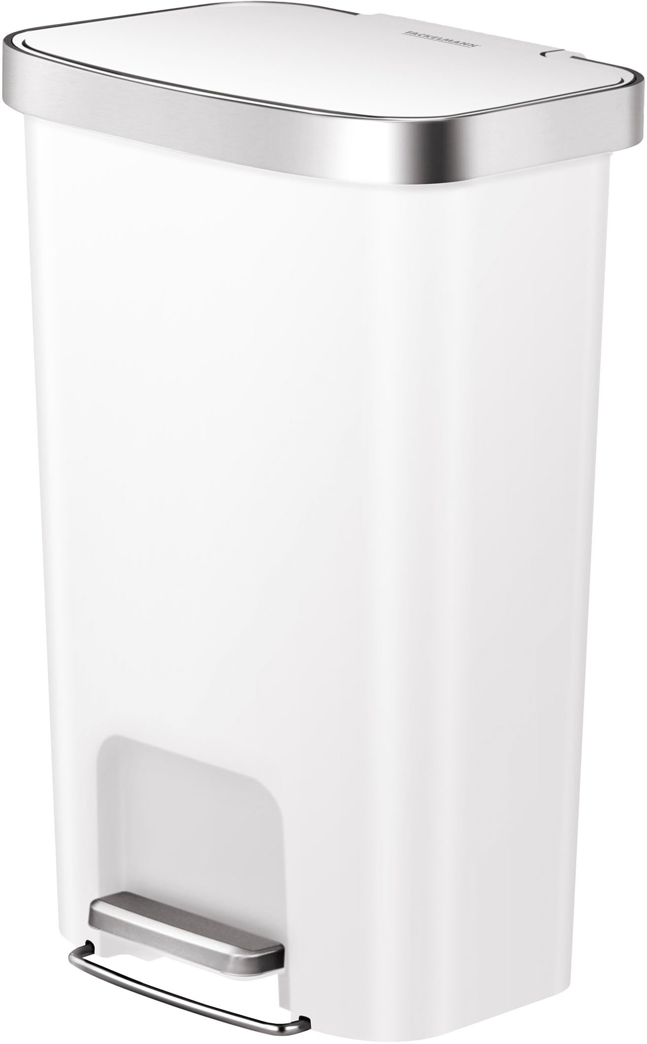 FACKELMANN Mülleimer SEATTLE, Pedal-Abfalleimer 45L, stilvoller Mülleimer mit Soft-Close System & robustem Pedal