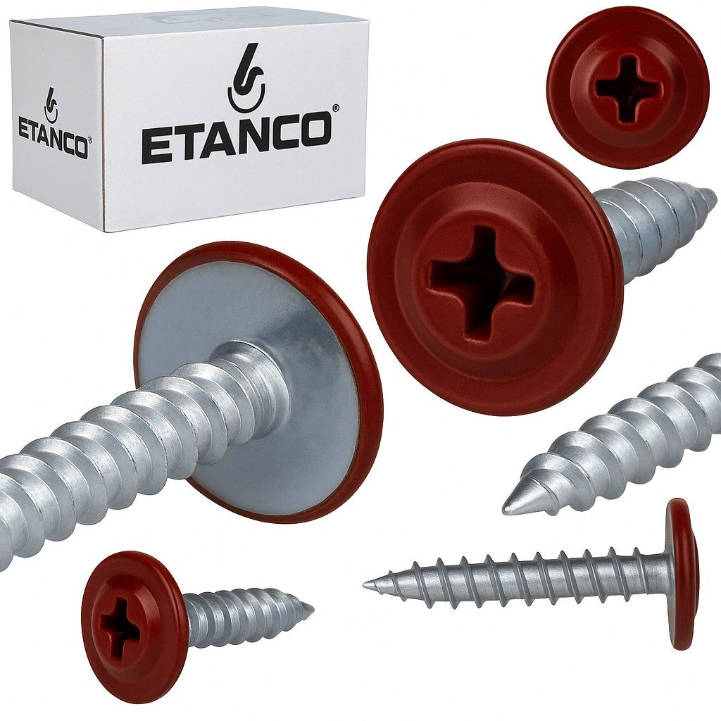 Etanco GmbH Blechschraube GM-S Flachkopf in verschiedenen RAL-Farben 4,2 x 25 mm 250 Stück