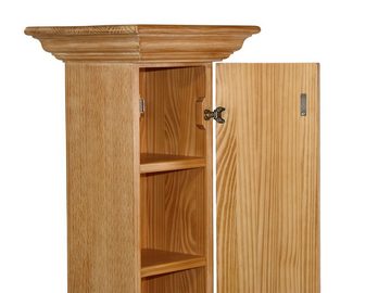 Casamia Beistellschrank Säulenschrank Blumensäule Duett Höhe 132 cm 1 Tür Pinie massiv