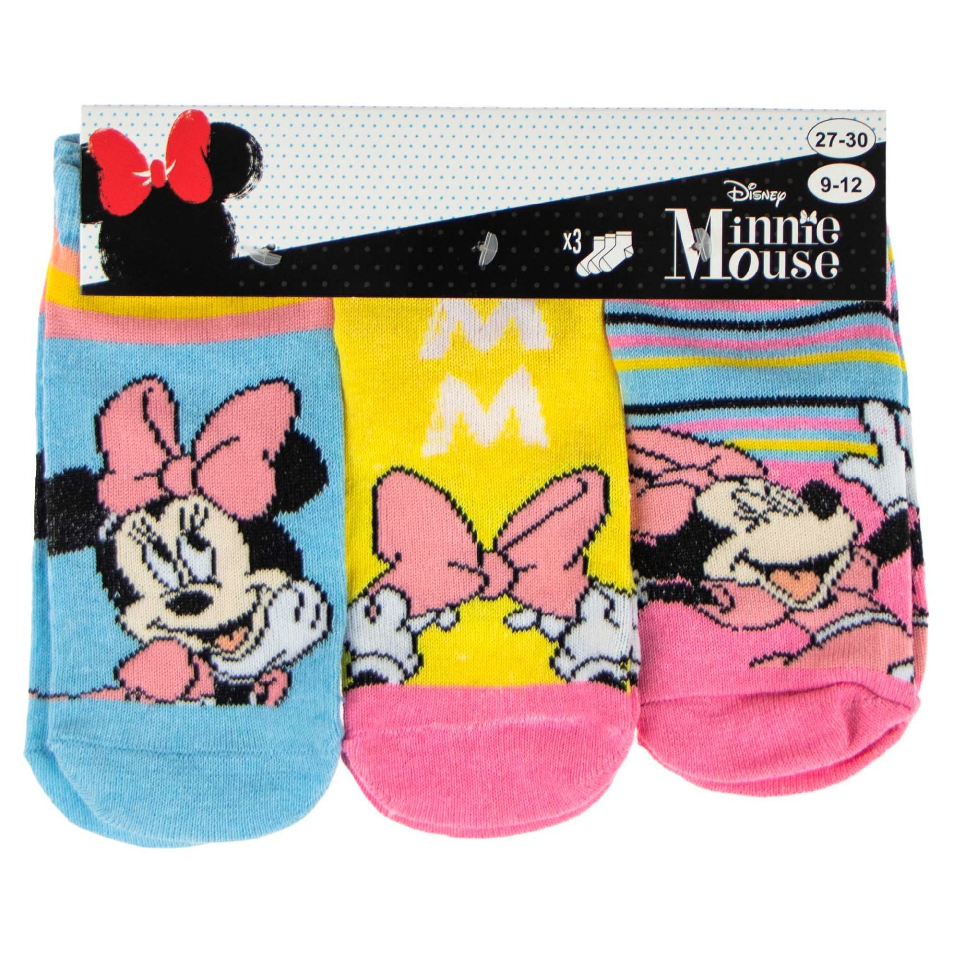 Disney Minnie Mouse Feinsöckchen Minnie Mouse Носки Set - 3 Pack Sneaker Strümpfe für Kinder
